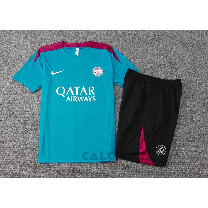 Tuta da Track Paris Saint-Germain Manica Corta 2024-2025 Verde - Pantaloncini